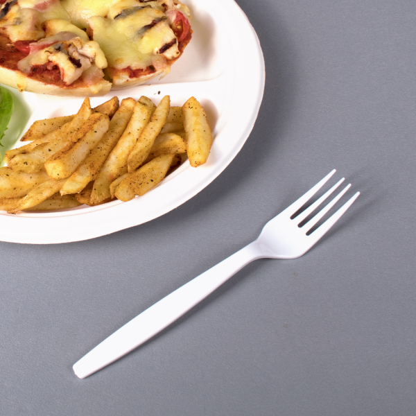 [1,000 ct] PS Plastic Extra Heavy Weight Forks, White