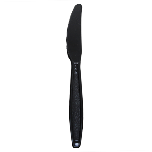 [1,000 ct] PS Plastic Extra Heavy Weight Knives, Black