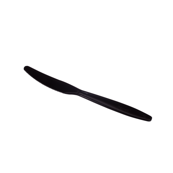 [1,000 ct] PS Plastic Extra Heavy Weight Knives, Black