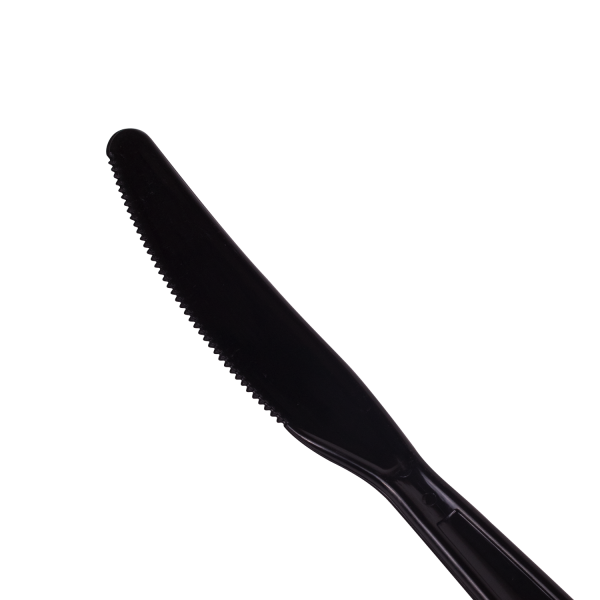 [1,000 ct] PS Plastic Extra Heavy Weight Knives, Black