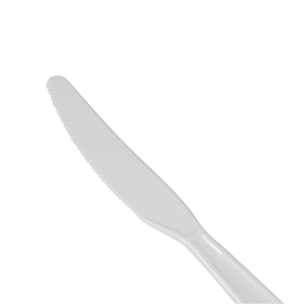 [1,000 ct] PS Plastic Extra Heavy Weight Knives, White