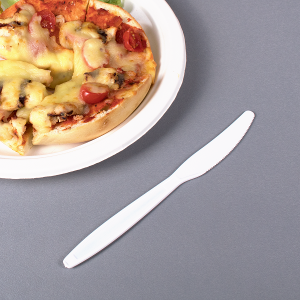 [1,000 ct] PS Plastic Extra Heavy Weight Knives, White