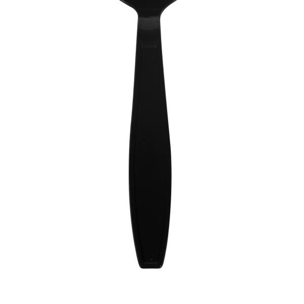 [1,000 ct] PS Plastic Extra Heavy Weight Soup Spoons, Black