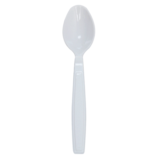 [1,000 ct] PS Plastic Extra Heavy Weight Tea Spoons, White