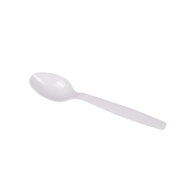 [1,000 ct] PS Plastic Extra Heavy Weight Tea Spoons, White
