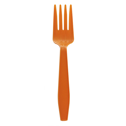 [1,000 ct] PP Plastic Extra Heavy Weight Forks, Orange