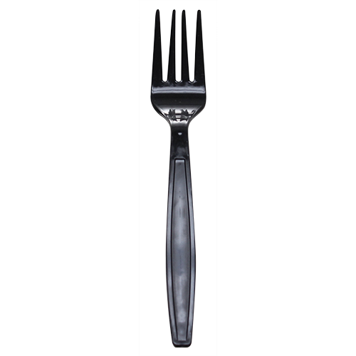 [1,000 ct] PP Plastic Extra Heavy Weight Forks, Black