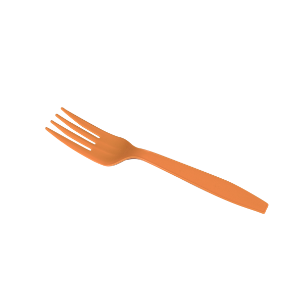 [1,000 ct] PP Plastic Extra Heavy Weight Forks, Orange