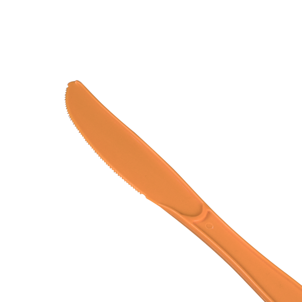 [1,000 ct] PP Plastic Extra Heavy Weight Knives, Orange