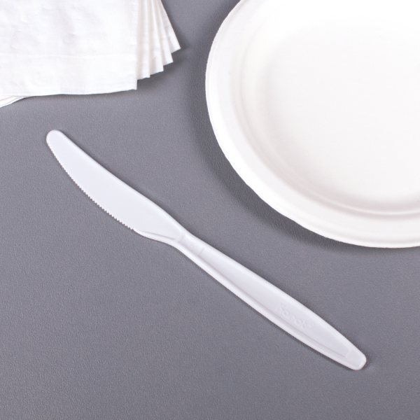 [1,000 ct] PP Plastic Extra Heavy Weight Knives, White