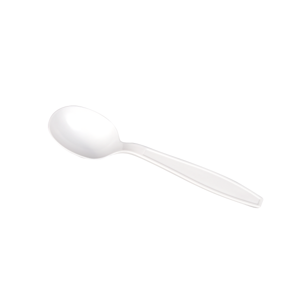 [1,000 ct] PP Plastic Extra Heavy Weight Soup Spoons, White