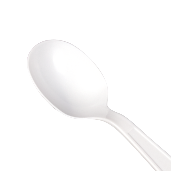 [1,000 ct] PP Plastic Extra Heavy Weight Soup Spoons, White