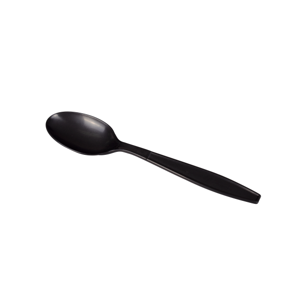[1,000 ct] PP Plastic Extra Heavy Weight Tea Spoons, Black