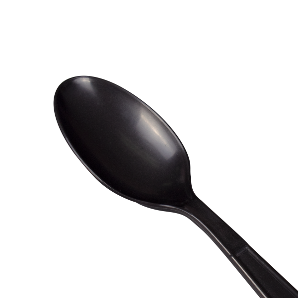 [1,000 ct] PP Plastic Extra Heavy Weight Tea Spoons, Black
