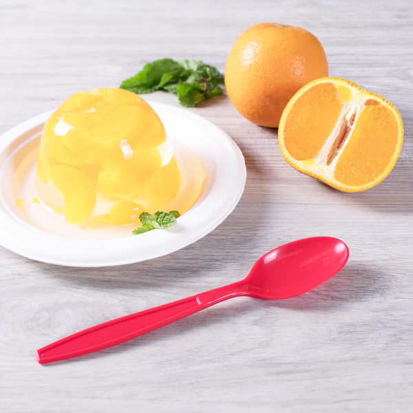 [1,000 ct] PP Plastic Extra Heavy Weight Tea Spoons, Red