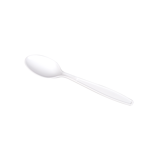 [1,000 ct] PP Plastic Extra Heavy Weight Tea Spoons, White