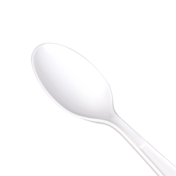 [1,000 ct] PP Plastic Extra Heavy Weight Tea Spoons, White