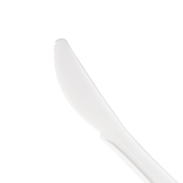 [1,000 ct] PS Plastic Medium Weight Knives Bulk Box, White