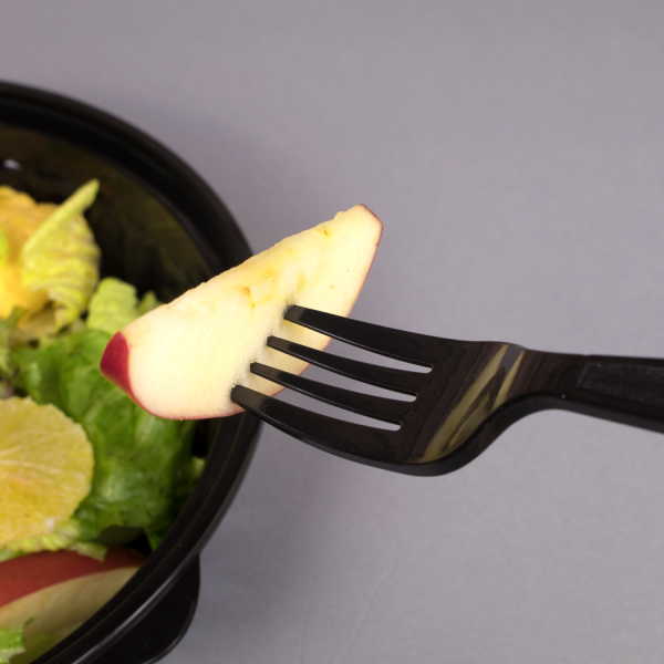 [1,000 ct] PS Plastic Medium-Heavy Weight Forks Bulk Box, Black