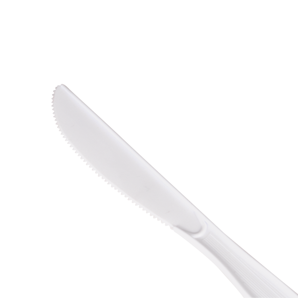 [1,000 ct] PS Plastic Medium-Heavy Weight Knives Bulk Box, White