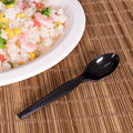 [1,000 ct] PS Plastic Medium-Heavy Weight Tea Spoons Bulk Box, Black