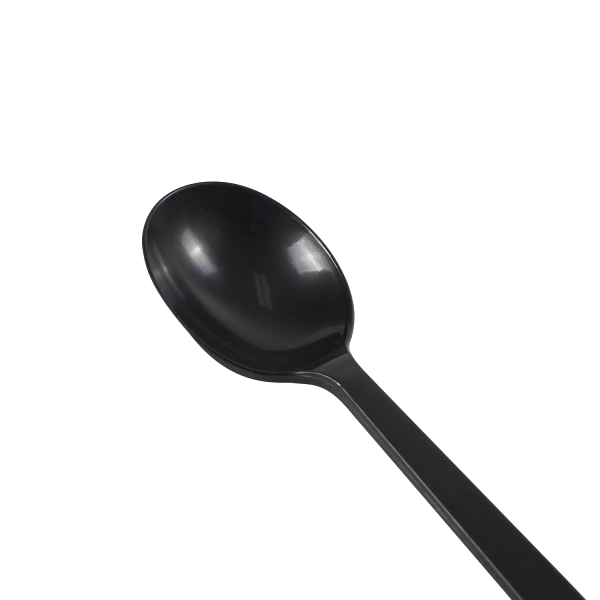[1,000 ct] PP Plastic Premium Extra Heavy Weight Soup Spoon, Black