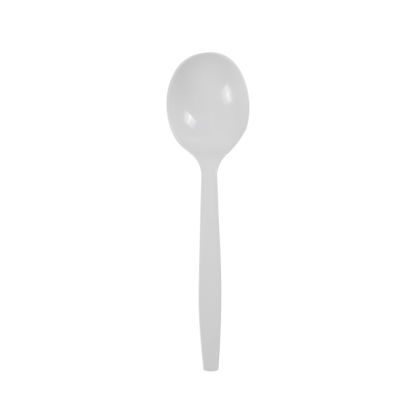 [1,000 ct] PP Plastic Premium Extra Heavy Soup Spoon, White
