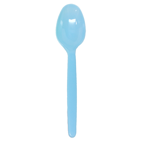 [1,000 ct] PS Plastic Heavy Weight Tea Spoons, Blue