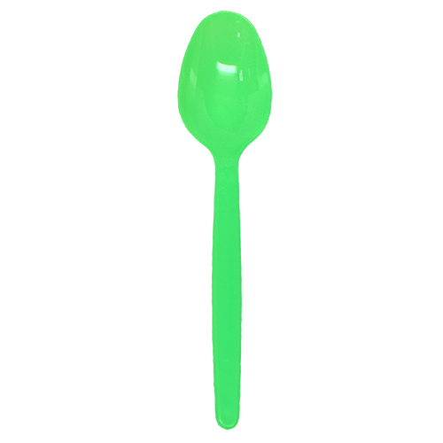 [1,000 ct] PS Plastic Heavy Weight Tea Spoons, Green