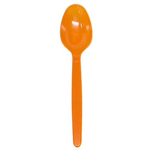 [1,000 ct] PS Plastic Heavy Weight Tea Spoons, Orange