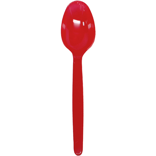 [1,000 ct] PS Plastic Heavy Weight Tea Spoons, Red