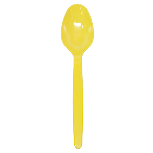 [1,000 ct] PS Plastic Heavy Weight Tea Spoons, Yellow