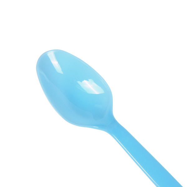 [1,000 ct] PS Plastic Heavy Weight Tea Spoons, Blue