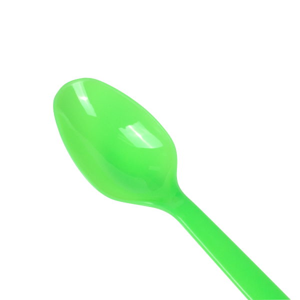 [1,000 ct] PS Plastic Heavy Weight Tea Spoons, Green