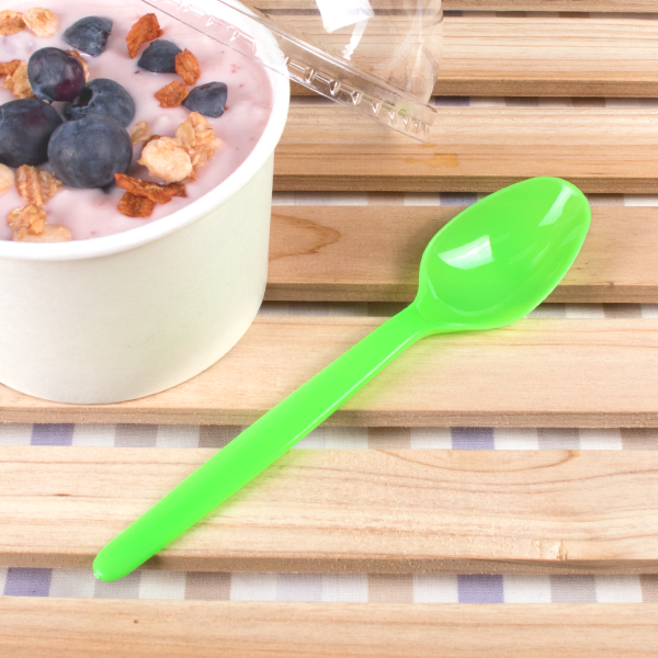 [1,000 ct] PS Plastic Heavy Weight Tea Spoons, Green