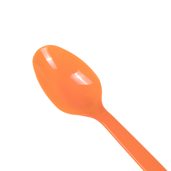 [1,000 ct] PS Plastic Heavy Weight Tea Spoons, Orange