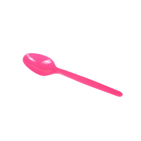 [1,000 ct] PS Plastic Heavy Weight Tea Spoons, Pink