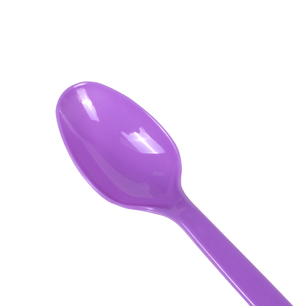 [1,000 ct] PS Plastic Heavy Weight Tea Spoons, Purple
