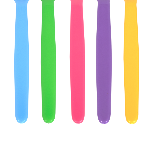 [1,000 ct] PS Plastic Heavy Weight Tea Spoons, Rainbow