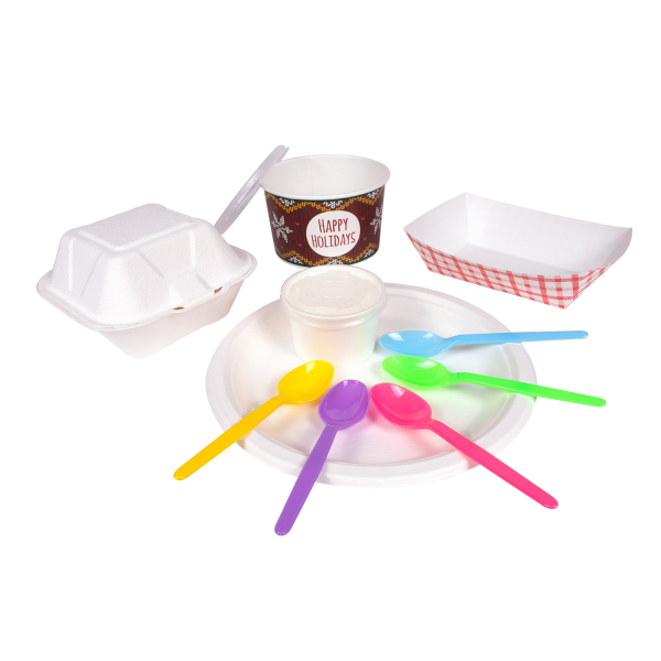 [1,000 ct] PS Plastic Heavy Weight Tea Spoons, Rainbow