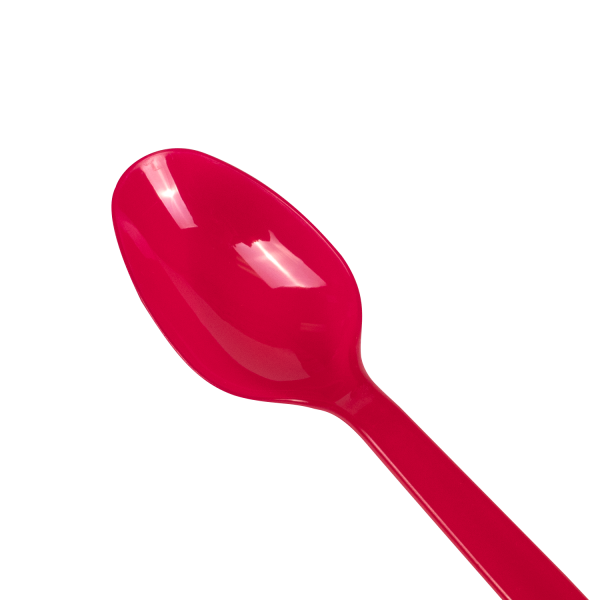 [1,000 ct] PS Plastic Heavy Weight Tea Spoons, Red