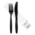 [250 sets] PS Heavy-Weight Cutlery Kits (Knife, Fork, 1-ply Napkin, Salt, Pepper)