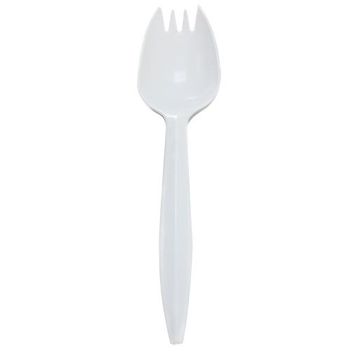 [1,000 ct] PP Plastic Medium Weight Sporks, White