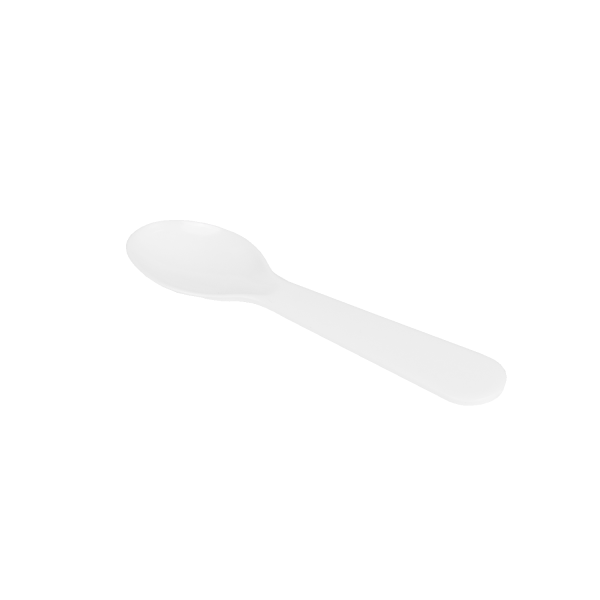 [4,000 ct] PS Plastic Tasting Spoon, White