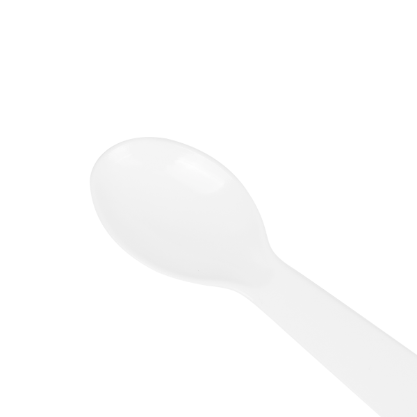 [4,000 ct] PS Plastic Tasting Spoon, White