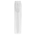 [1,000 ct] PS Plastic Heavy Weight Forks Wrapped, White