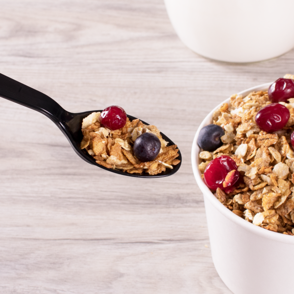[1,000 ct] PS Plastic Extra Heavy Weight Tea Spoons Wrapped, Black