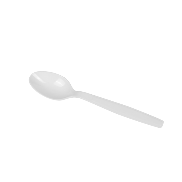 [1,000 ct] PS Plastic Extra Heavy Weight Tea Spoons Wrapped, White