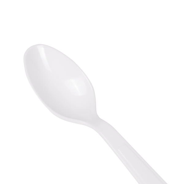 [1,000 ct] PS Plastic Extra Heavy Weight Tea Spoons Wrapped, White