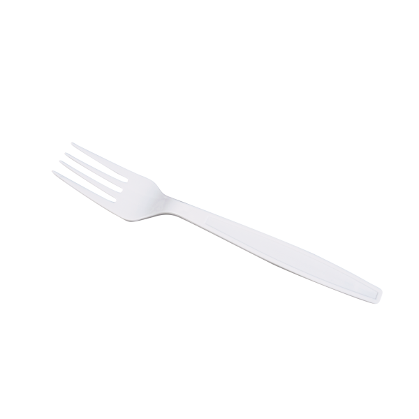 [1,000 ct] PP Plastic Heavy Weight Forks Wrapped, White